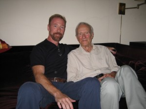 Alec McCowen and I at his home in South Kennsington, U.K. 