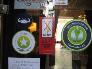 The label in the center certified them as a gluten free providing eatery.