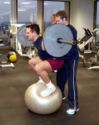 squats on a ball